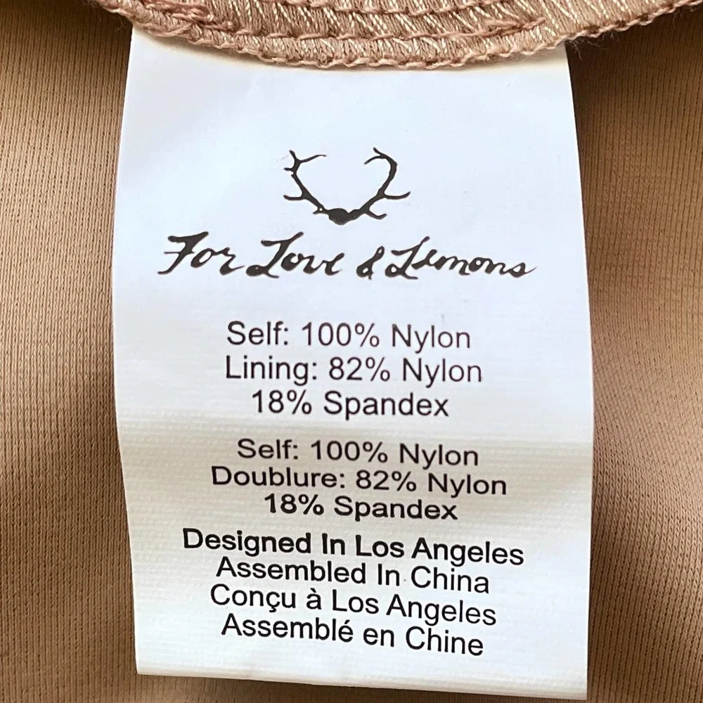 SOLD. For Love And Lemons NWT Eleanora Nude Tulle White Floral Embroidery Maxi - Picture 7 of 9